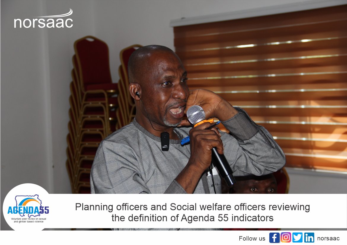 norsaac's tweet photo. Planning Officers and Social Welfare Officers from selected MMDAs across the 5 regions of Northern Ghana were engaged to review the definitions of indicators of Agenda 55 on the protection of women and children against SGBV. 
@ndpcgh @oxfaminghana @UnescoGhana https://t.co/Aif3kNHMbO