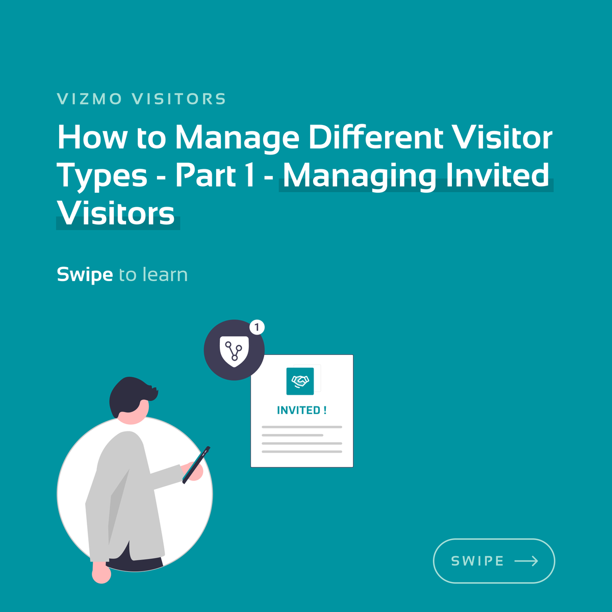 Vizmo_VMS's tweet image. Get a step-by-step guide on managing different visitor types with Vizmo! In Part 1 of our series, learn how to effectively manage invited visitors with our easy-to-use self-check-in process. For more information, visit zurl.co/hyUv #VisitorManagementSystem #VMS