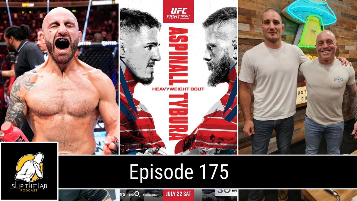 Episode 175: UFC 290 Volkanovski vs. Yair Rodriguez Recap 🇦🇺 • Holm vs. Bueno Silva Recap 🇧🇷 • Aspinall vs. Tybura Preview 👀 • Fury vs. Ngannou Official 🥊 • Strickland JRE Episode 🤣 • Island Boy Incest 🤦🏻‍♂️

Link: slipthejabpodcast.com/podcast

#UFC290 #UFCVegas77 #UFCLondon #UFC