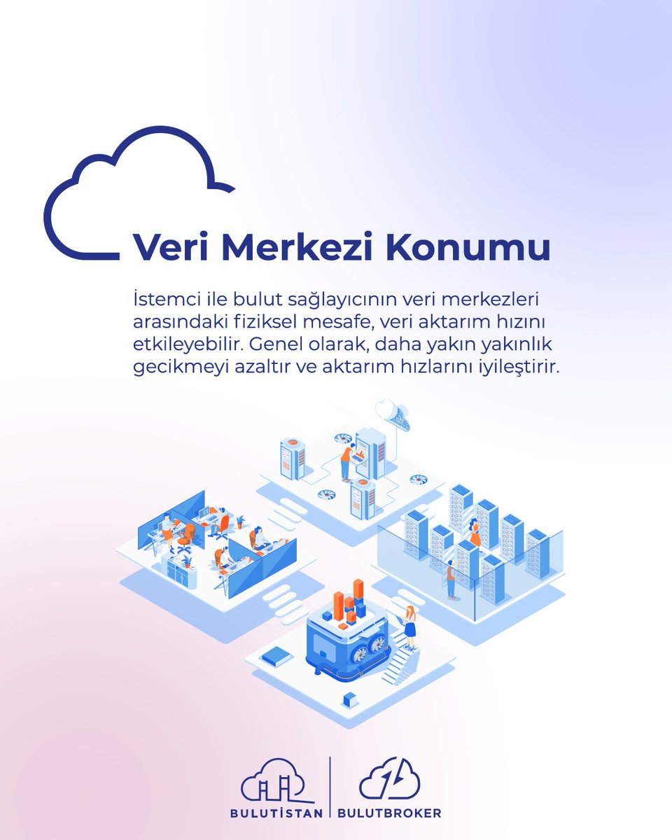 Bulutistan's tweet image. Bulut bilişimin verileri aktarma hızı ağ altyapısı, internet bağlantı hızı, bulut sağlayıcının veri merkezlerinin konumu ve veri aktarımı için kullanılan belirli hizmet veya teknoloji dahil olmak üzere çeşitli faktörlere bağlı olarak değişebilir.
 
#Bulutistan #DataTransferSpeed