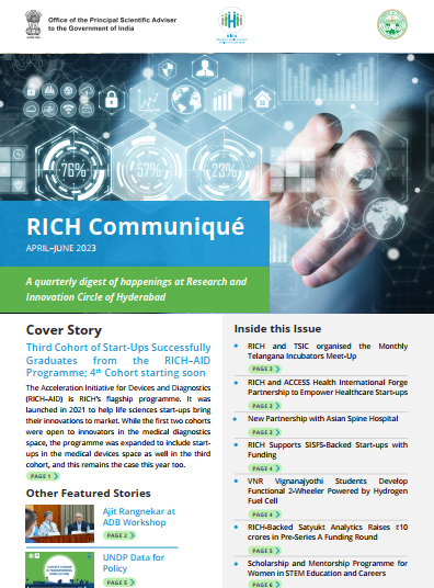 RICH_Hyd's tweet image. The latest edition of our quarterly #newsletter, RICH Communiqué is now out. 

Read it here: bit.ly/3ryJFJ6

Keep following this space for more updates on our work in fostering #growth and #innovation in the #LifeSciences, #Food &amp;amp; #Agriculture, &amp;amp; #Sustainability sectors.
