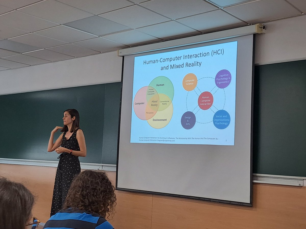 mario_montagud's tweet photo. 2nd day of the International Summer School on #eXtendedReality #XR technology and experience  (@GTI_Dem3DTV) starts with a great talk on self-representation in #VR, by @AnaTajadura #Embodiment #BodyPerception #Presence #SensoryExperiences https://t.co/ENJrrTBS4b