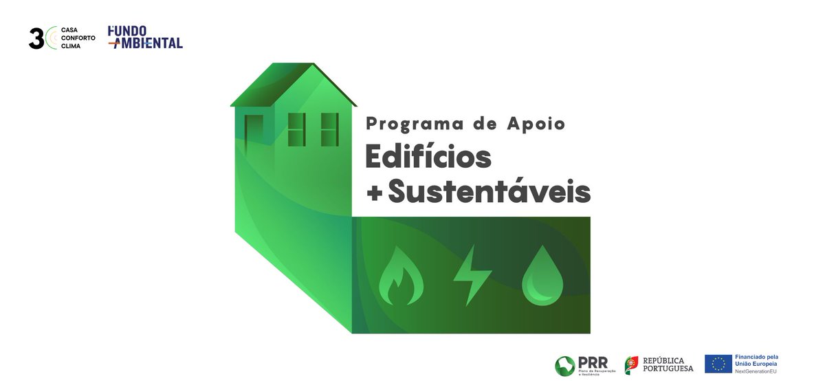 📢Foi publicado o Aviso #PRR Programa de Apoio a Edifícios mais Sustentáveis 2023, com dotação de 30 M€ e abrangendo todo o território nacional🇵🇹
⚠️A plataforma para submissão de candidaturas estará disponível entre 16/8 e as 17h59 de 31/10/2023 no link👇
bit.ly/3rCqi1R