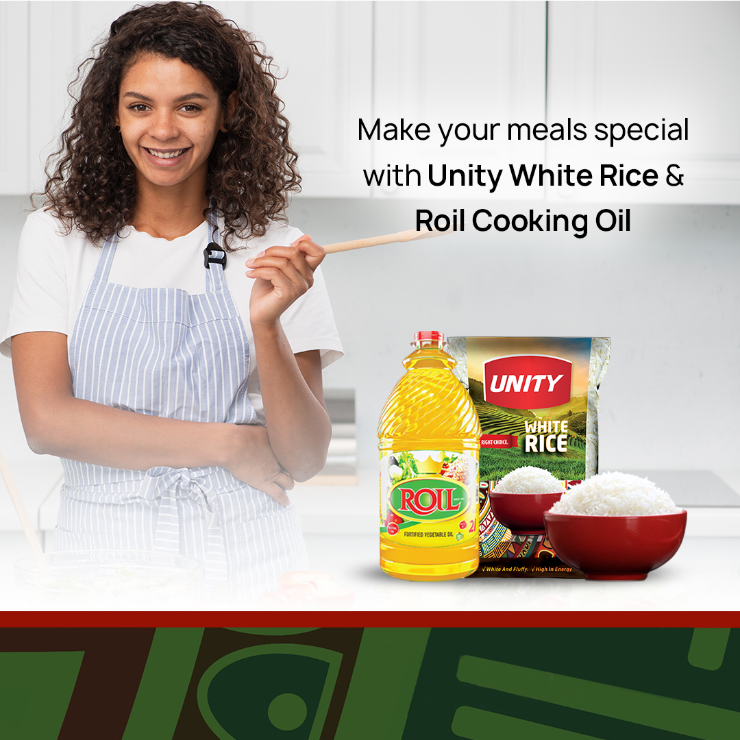 limited_united's tweet photo. Unity White Rice and Roil Cooking Oil are the secret ingredients to making your meals unforgettable. With their rich flavor and perfect texture, these products will make your food taste so good, you'll want to lick the plate.
#unitedrefinerieslimited #Roil #unitywhiterice https://t.co/mCpv90NUlj