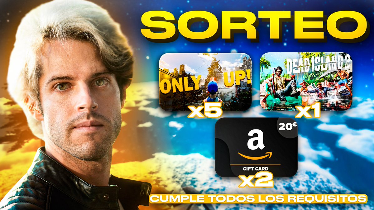 Hugolink22's tweet photo. 🥇Sorteo TOP 1 de Galicia🥇

5x Only up! 🏃
1x Dead Island 2 🧟‍♂️
2x Cupón 20€ Amazon 💰

Requisitos:
- Completar las acciones del siguiente tweet para tener más posibilidades 👌
- Seguir a @Hugolink22 😘
- RT al tweet 🔁
- Mencionar a 2 amigos 👥

Ganadores el 22/7/2023 🤞 https://t.co/ttMZ4SJeEp