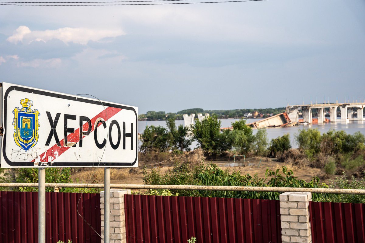 We are back from our mission in #Cherson. The situation there is horrific. No water, food or medical support. The stench of the dried mud is unbelievable. We brought water, food and medical supplies to the people. Next mission in August.
