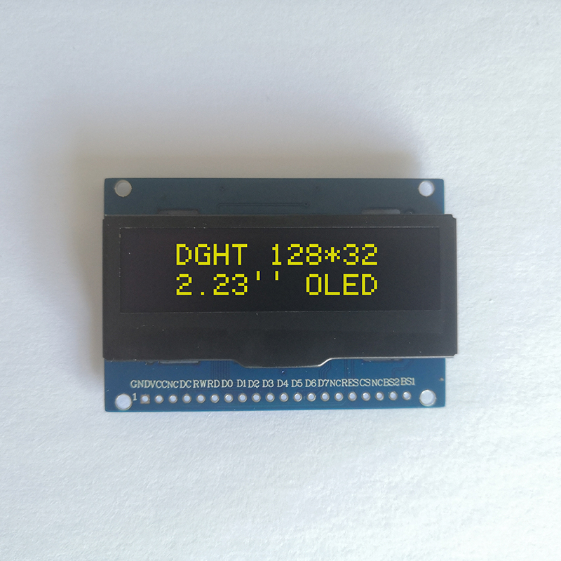DianguangE's tweet image. DG-O12832-223B is our diagonal 2.23-inch PMOLED built-in 128*32 dot arrangement. It is equipped with 8-BIT 6800/8080 Parallel,4-wire SPI, or I2C interface and driven with 1/64 duty by SSD1305 IC.
#OLEDDisplayModule #Display #Module #OLED #DisplayModule #Electronic #LCDDisplay