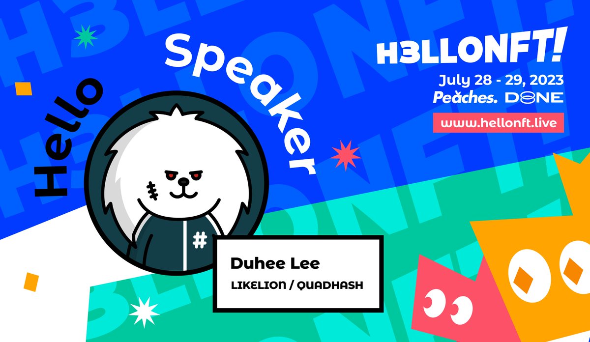 hellonft_live's tweet photo. #HELLONFT2023 에 이두희 (@iamdoo2) 님이 연사로 다시 참여합니다!

이두희님은 현재 멋쟁이사자처럼의 대표로 쿼드해시 (@QUADHASH) 프로젝트를 이끌고 있습니다.

지난 1년 반 가량의 팀의 여정, 그리고 앞으로 쿼드해시의 계획 등에 대해서 HELLO NFT에서 직접 들어보세요! https://t.co/nrOaDXIcHE