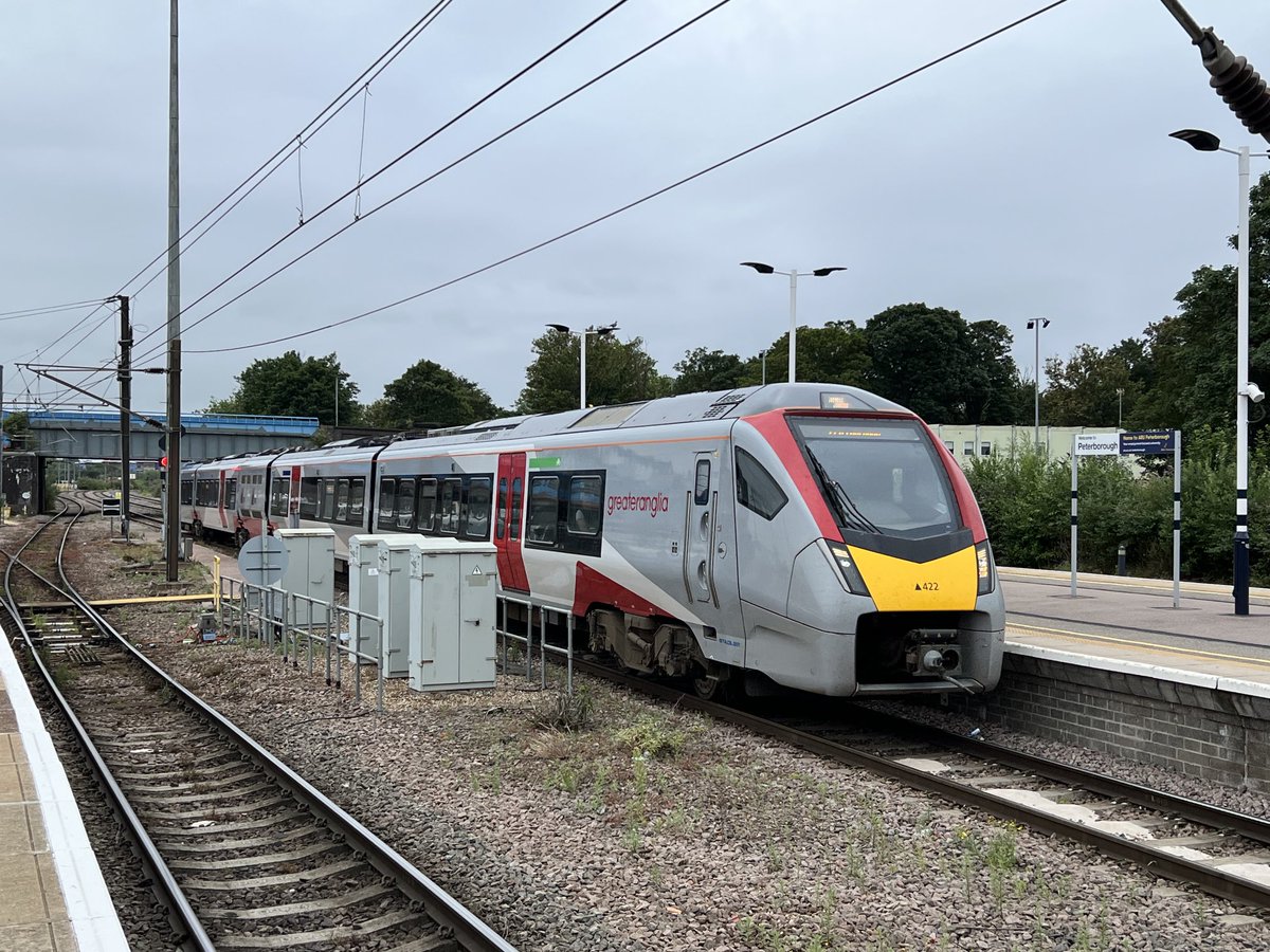 Percypotter49's tweet image. 755422 #greatanglia service @ Peterborough from Ipswich #class755