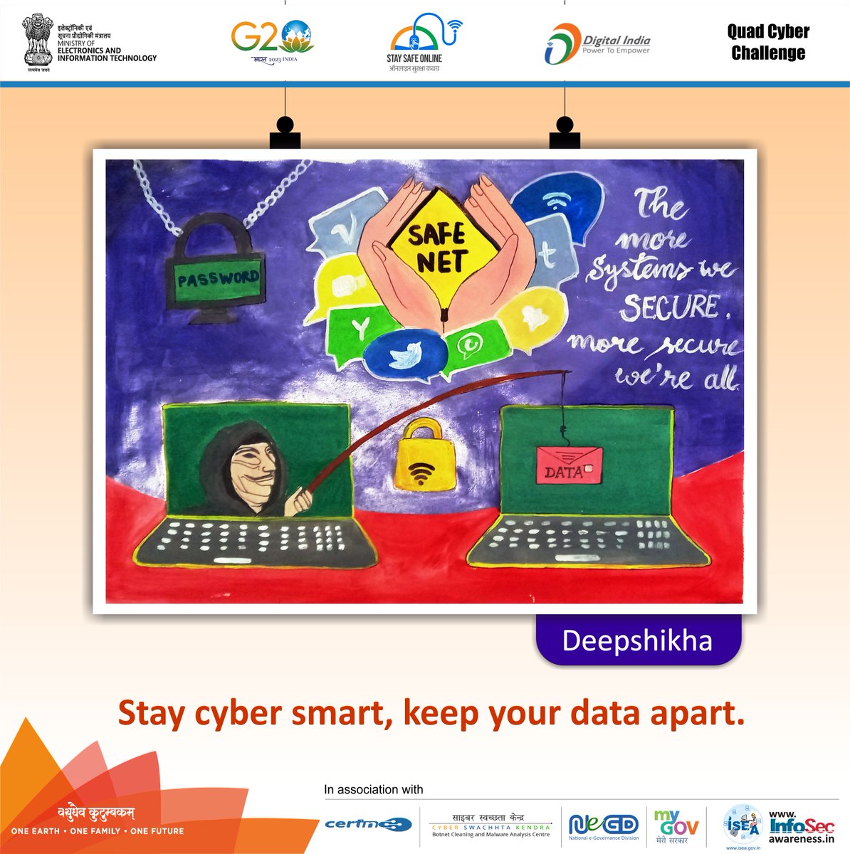ditewb's tweet image. #staycybersmart, Keep your data apart. #StayNet
#ssoindia #CSCOE #cyberawareness