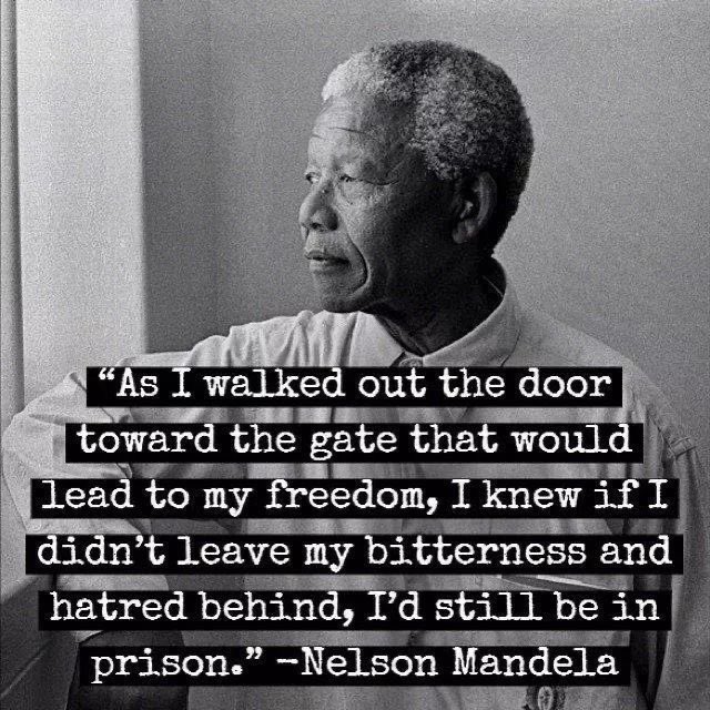 “..If I didn’t leave my bitterness and hatred behind, I’d still be in prison.”—Nelson Mandela 

#MandelaMonth 

Courtesy 📷