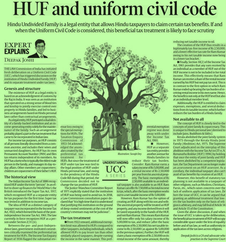 Indian__Polity's tweet photo. Hindu Undivided Family and uniform civil code.......
#UPSC #CivilService #IndianPolity #Law #UCC #HUF #GSII https://t.co/AtlIb4BRdU
