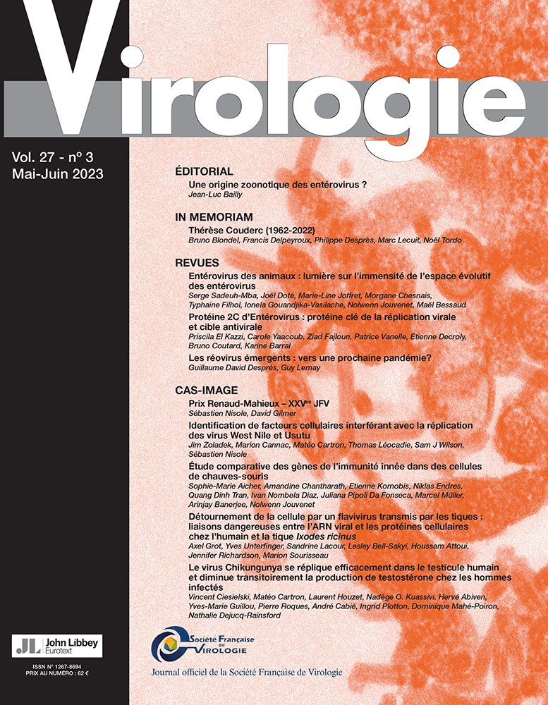 SEBNisole's tweet photo. Retrouvez les lauréats du prix Renaud Mahieux dans le dernier numéro de Virologie : https://t.co/qFhRfmugTz 
@revue_virologie @SFV_France https://t.co/6oyjC7SWMf