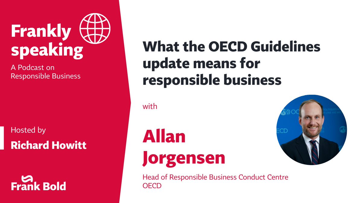 What are the #OECD Guidelines for Multinational Enterprises on #ResponsibleBusiness Conduct ? And how can they combat #ClimateChange & protect #HumanRights ? Head of OECD RBC Centre talks to @richardhowitt in Frankly speaking:
▶️bit.ly/3rzfB02
 spoti.fi/3Q4nfK6