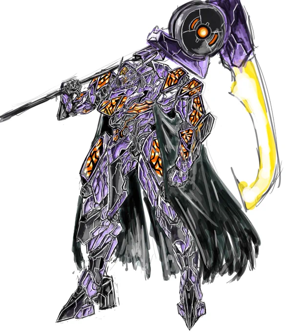 ガンダムです。多分自分史上一番描き込ンダと思います。何が描いてあるか分からないと思いますが自分もです。是非拡大して見てみてください