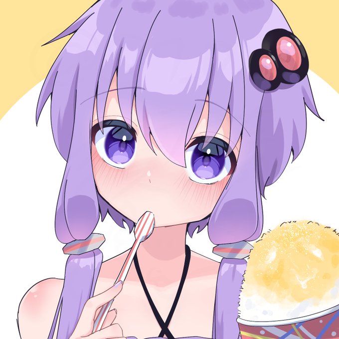 そろそろカラーイラストを描かないと塗りとか忘れそうなので…。
かき氷食べるゆかりさん🍧 