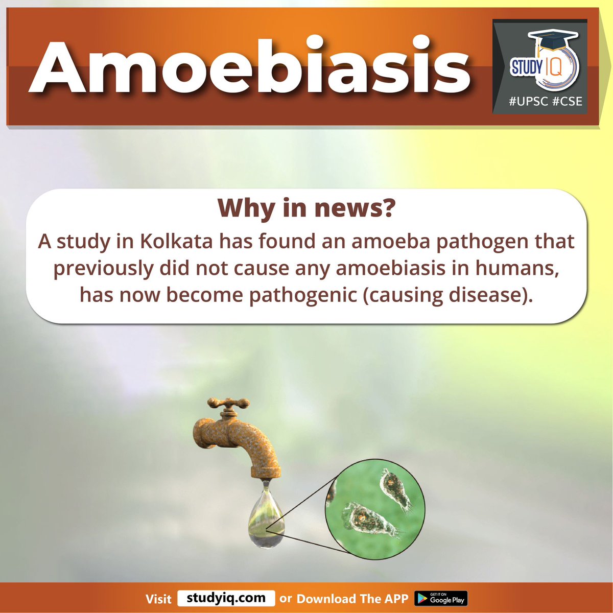 upsciq's tweet photo. Amoebiasis
#amoebiasis #kolkata #amoeba #pathogenic #entamoebahisolytica #globalhealth #globalhealthproblem #globaldeath #protozoa #malaria #classlobosa #parasiticinfections #food #water #tinidazole #upsc #cse #ips #ias https://t.co/NbZIlXlU35