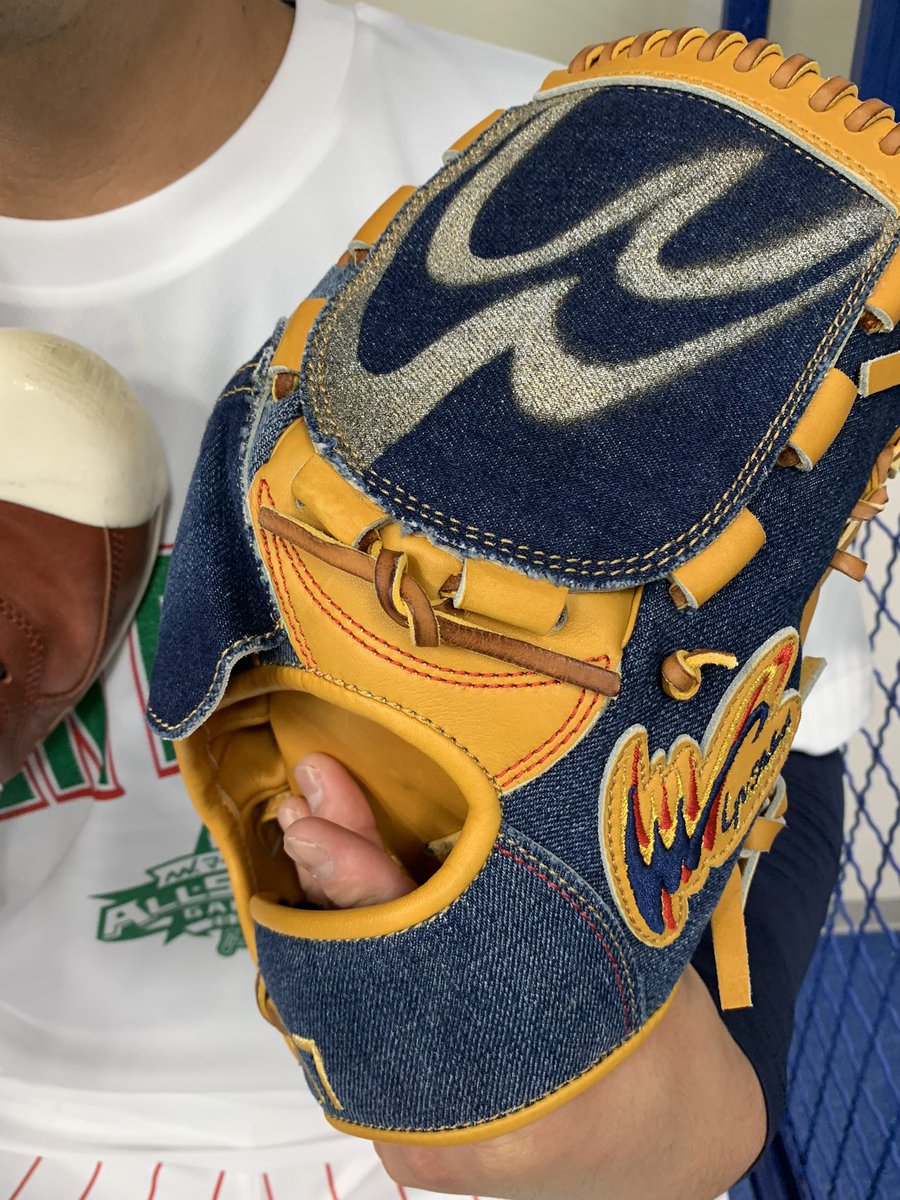 東京ヤクルトスワローズ荒木選手と丹野選手の公式戦で使用したグローブ