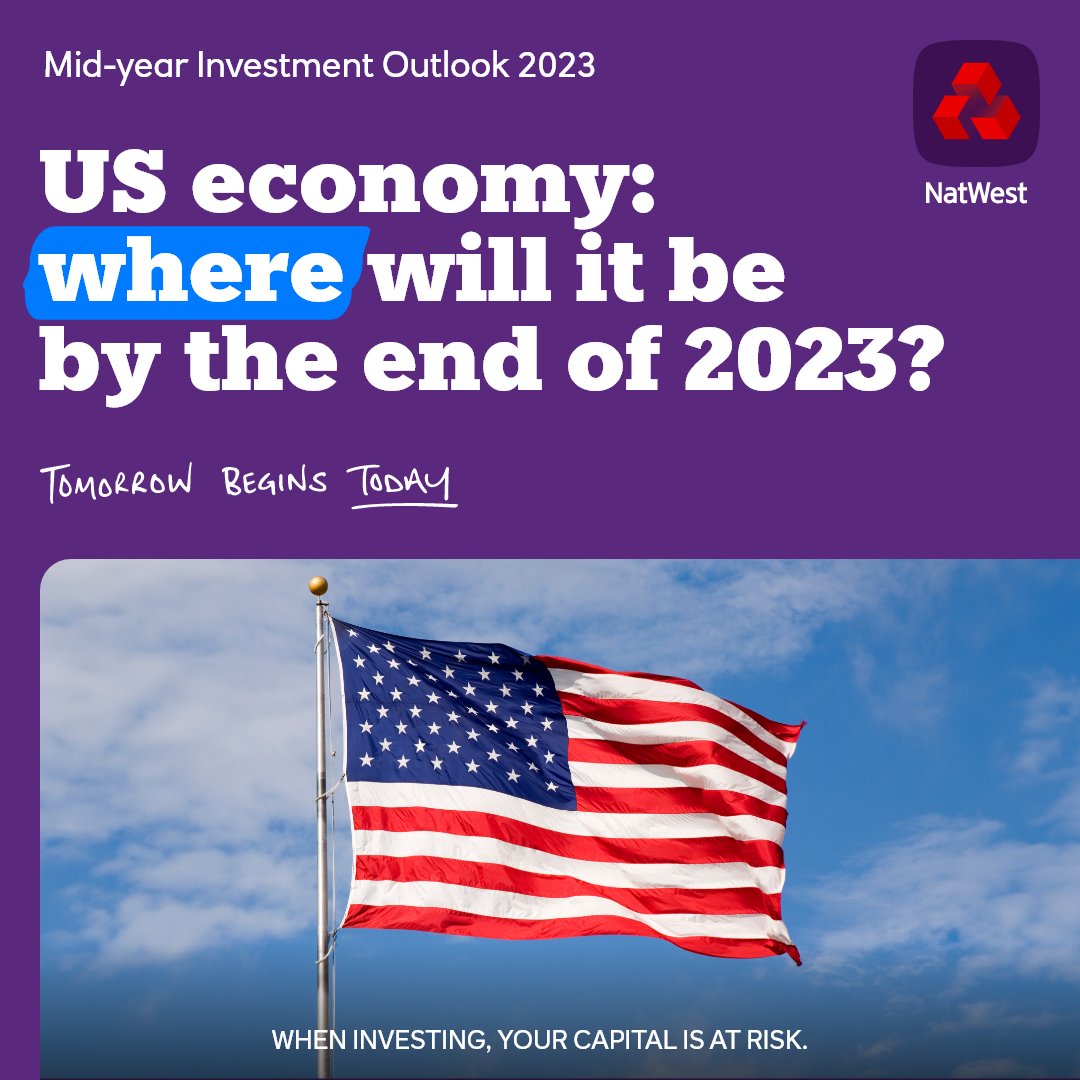 The US faces a number of challenges at the halfway point of 2023 – including a potential recession. How will it all pan out by the end of the year? Find out in our Mid-year Investment Outlook 2023. When investing, your capital is at risk. Learn more here: natwest.com/investments/ou…