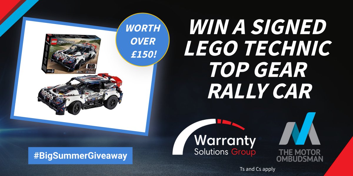 #WIN this epic LEGO Technic app-controlled Top Gear car – signed by former Stig himself, @BenCollinsStig!

To enter:

👉 Follow both @WarrantySG & @Motor_Ombudsman 
🗨️ Comment your first car
🔄 Retweet this post

#SummerDrive #BigSummerGiveaway - T&C’s: bit.ly/3pbPsn3