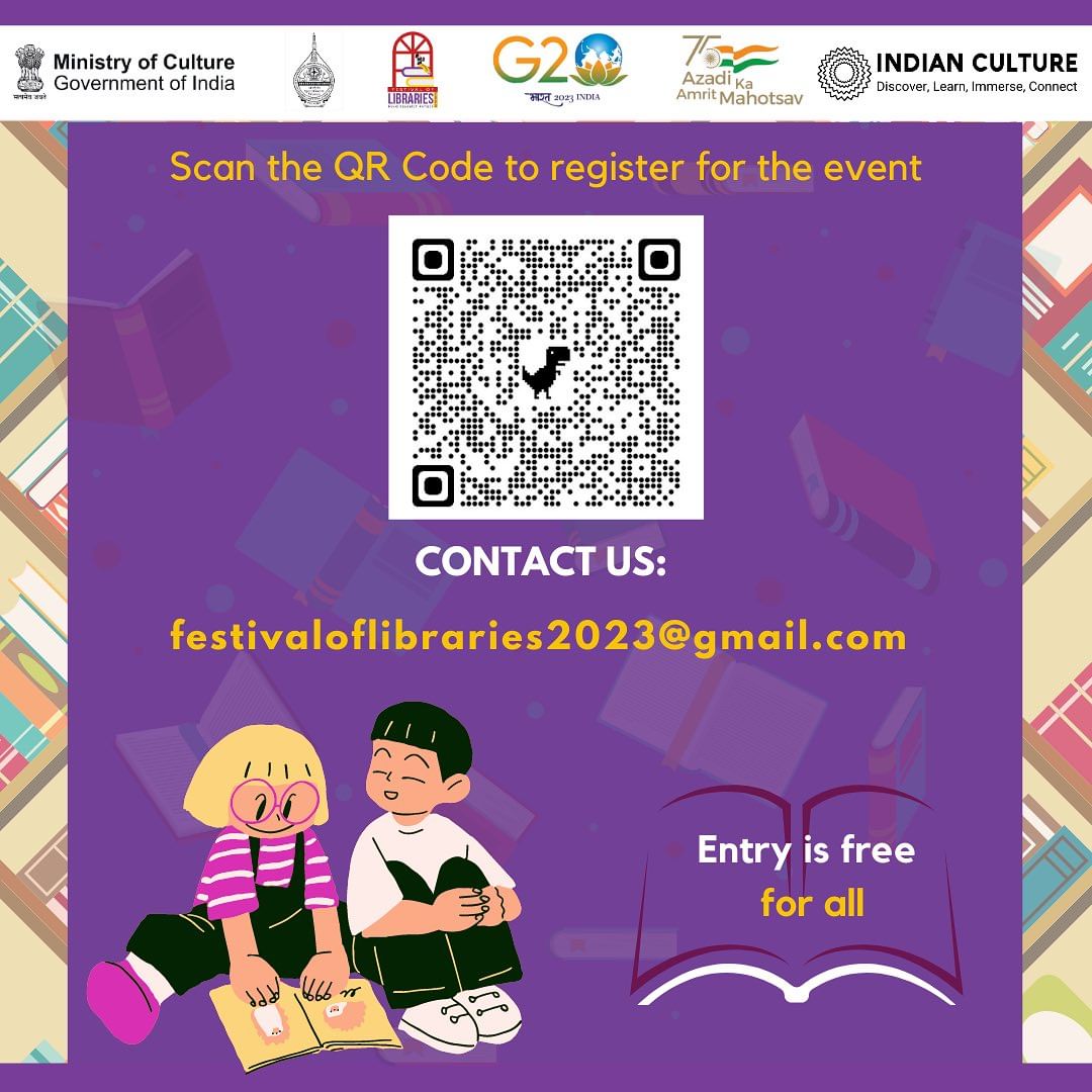 fol_2023's tweet image. 📚 Join us at the Festival of Libraries 2023, a two-day event dedicated to celebrating the development and digitization of libraries in India! 🎉 Don&apos;t miss out on this incredible showcase, entry free!

#FestivalofLibraries #event #digitallibrary