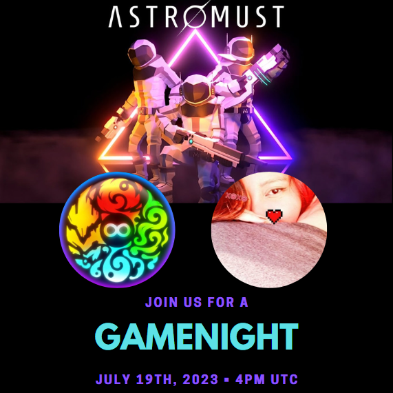 genso_meta's tweet photo. Astromust ⚔️ GENSO Gaming Night ft. @mrKonsole, @hereforculture_ and @TQ_Games 

🚀 Kicking off at 4PM UTC in the Astromust Discord channel ⚔️ Join below:

https://t.co/ooc5Wk7ESy

#GameFi #BlockchainGaming #web3community