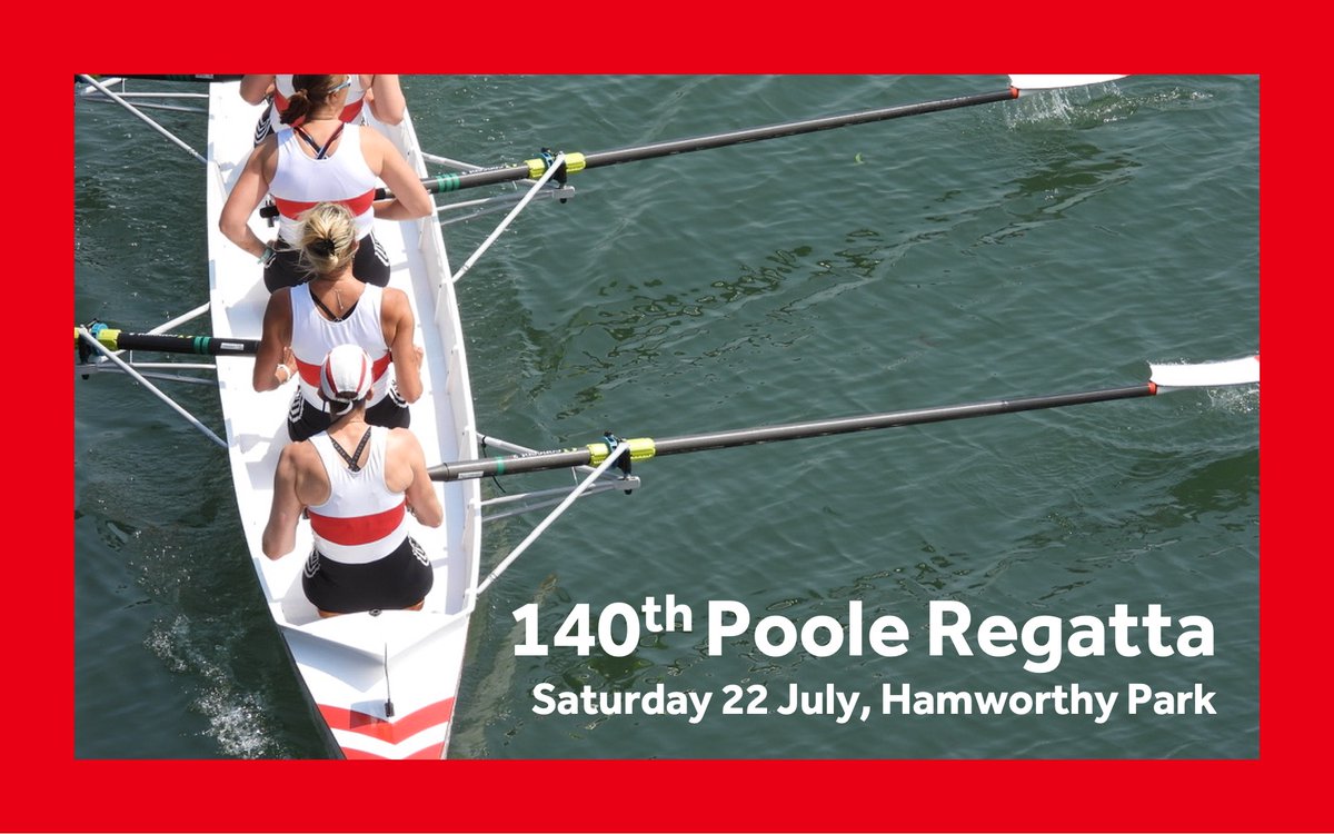Join us for the 140th Poole Regatta this Saturday at Hamworthy Park, Poole. Racing starts at 10:00.

#dorset #rowing #supportlocal #coastalrowing #poole 
#poolerowingclub #beachlife #volunteering #teamwork
