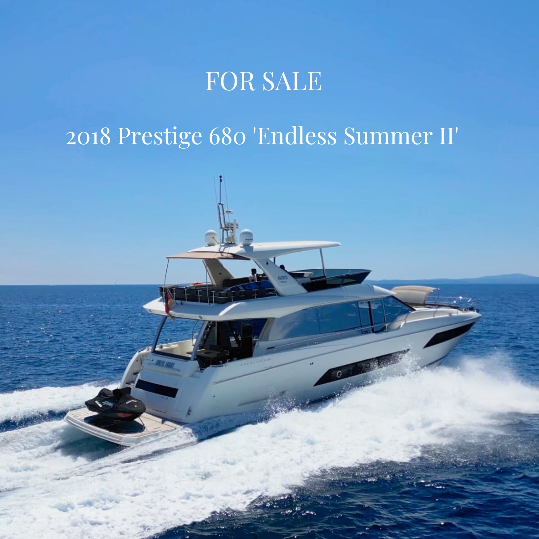 2018 Prestige 680 'Endless Summer II' • FOR SALE • €1'920'000, vat paid

Contact us at ck@breezeyachting.swiss for more information.

#BreezeYachtingSwiss #BreezeYachting #bYsYachts #PrestigeYachts #Prestige680EndlessSummerII #S62ForSale #SportCruiser #YachtForSale #YachtSale