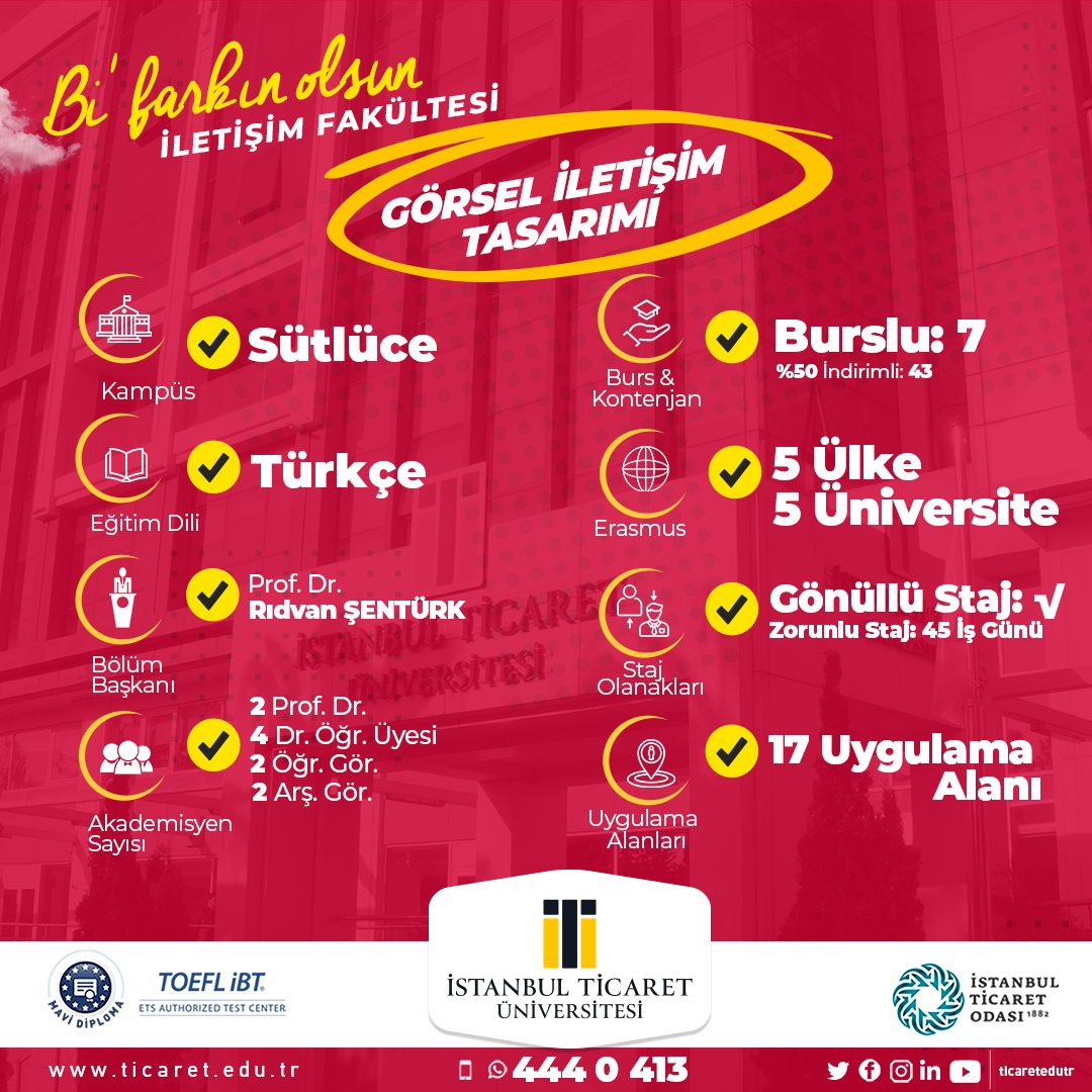 Sayılarla Görsel İletişim!

lisansaday.ticaret.edu.tr/gorsel-iletisi…

#yks2023 #2023yks #tercihdönemi