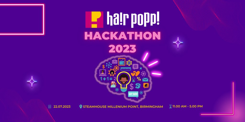 hairpopp's tweet image. 📣 CALLING ALL #javascriptdevs #UXUIdesigners & tech enthusiasts for a #hackathon
🎟 tinyurl.com/yp2n5baf
📅22/07/23
⏳️11-5
📍Steamhouse
@DJMissCBrown @codingblackfems @Tru_Powell @niyobootcamps Ceojuniorm @Justiceamariah @_jenniferopal @ukjamii