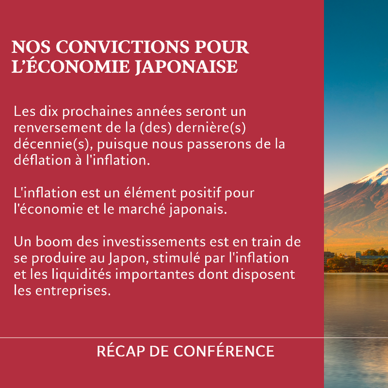 PictetAM_FR's tweet image. ¥ Un boom des investissements est en train de se produire au Japon ! Quelles perspectives pour le marché japonais ? avec Sam Perry, senior investment manager.
#RécapdeConférence #Japon #Action #MarchéActions