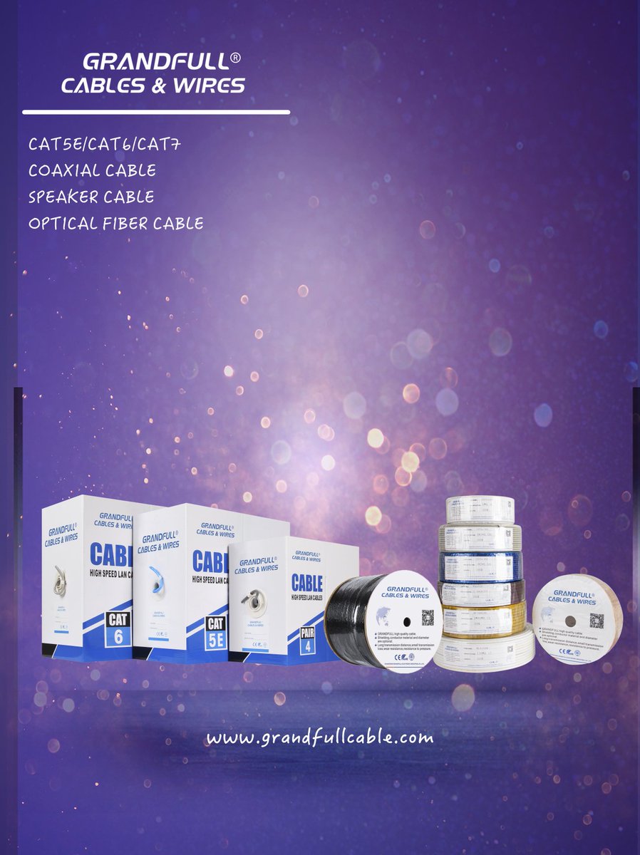 Conductor: BC/CCA
Jacket: PVC
Length: 100m/305m
Carton design for free ✔
Professional service ✔
OEM acceptable ✔
Contact us anytime 👌🏻
Web：www.grandfullcable. com 
Email:  manage@forcan.com 
#cat5e #cat6a #cat7 #ethernetcables #networkingcables #coaxialcables #speakercables