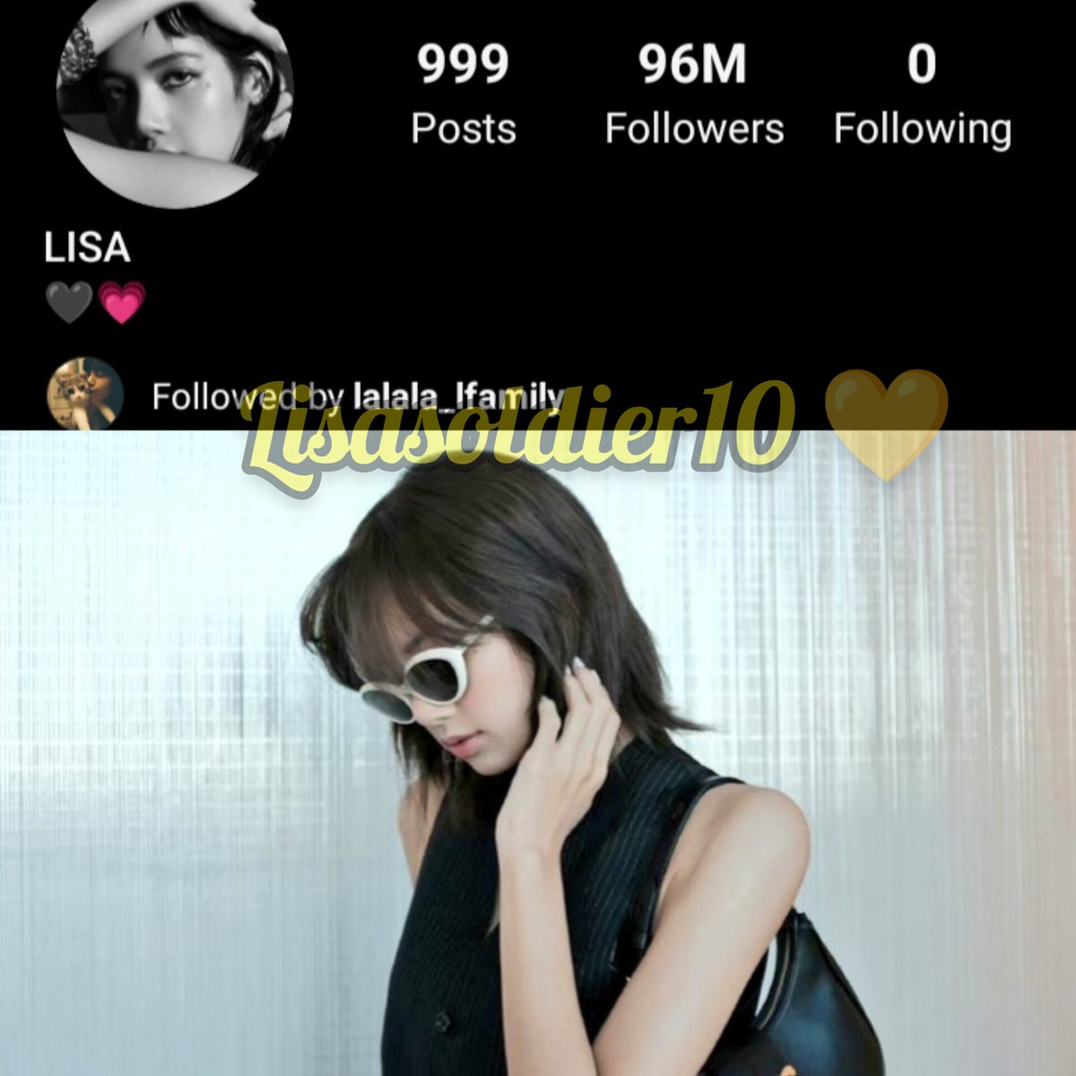 HOT_LALISA27's tweet photo. ✨Lisa Instagram has surpassed 96M followers. ✨
🎊Congratulations LISA 🎉
#96M
Sorry if I can't update so much baby so much happening here😭 @catmeow5555
IG: lalalalisa_m
#LISA #LALISA #MONEY #SG #SHOONG https://t.co/RSmxNa0m06