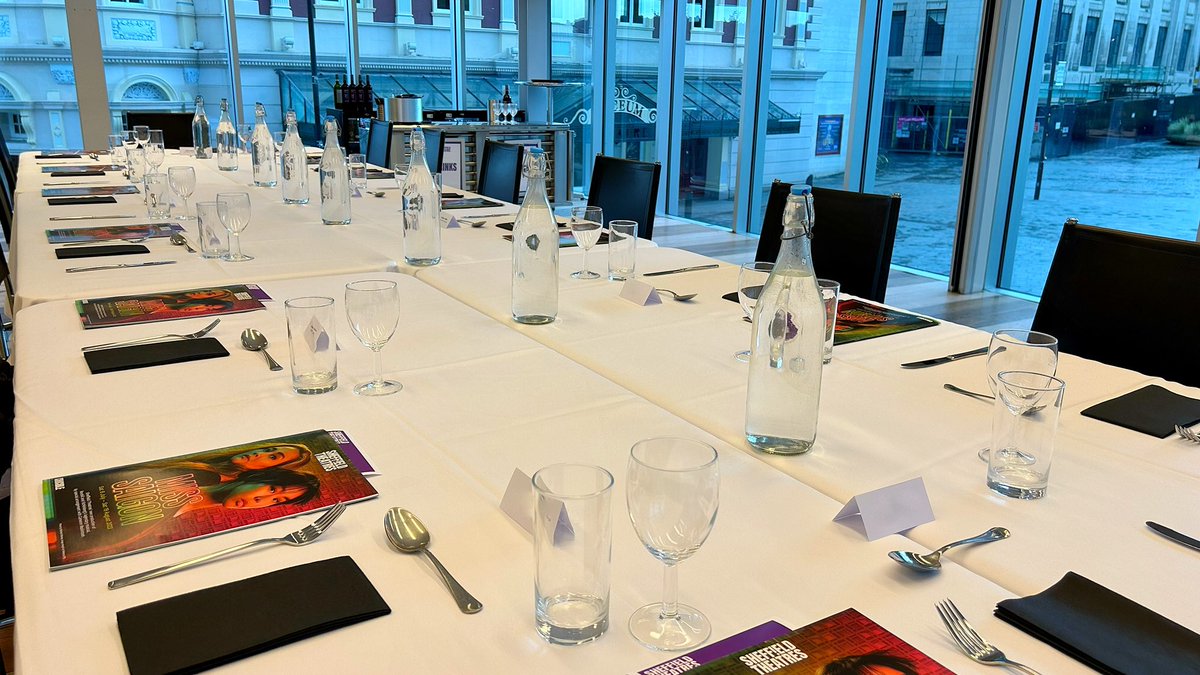 AdamBattey's tweet photo. It was fantastic last night to see so many new faces from local business around our table; sharing stories about their love of theatre &amp; the community it creates, supports and sustains.

We also watched the FAB #MissSaigon - my third time in the last 7 days!! 🤩 @crucibletheatre https://t.co/69sGNpwuLj