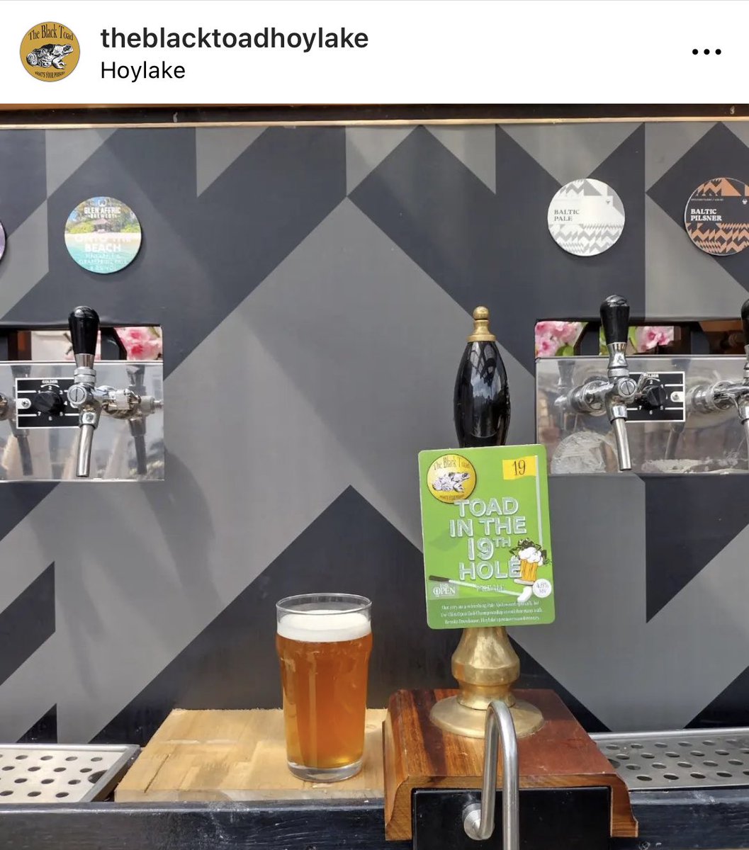 A perfect round of 3 well over par…(“Toad in the 19th Hole” Pale Ale - Hoylake born and brewed😋)
@Theblacktoad1 Hoylake
#opengolf #hoylake #royalliverpool #realale #caskale #paradisepeninsula