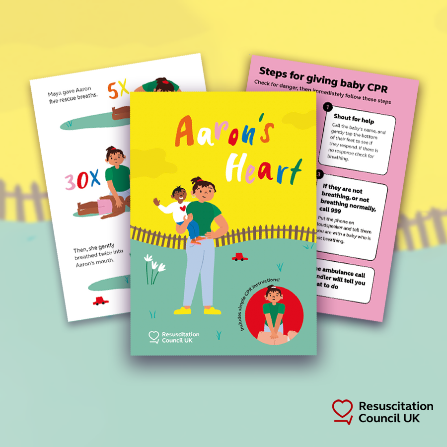 Have you ordered your free copy of our baby and child CPR book yet? resus.org.uk/baby-cpr

Aaron's Heart will teach you how to give CPR to babies and children, and can be re-read anytime you need a CPR refresher. It's also perfect to share with your local school, your child's
