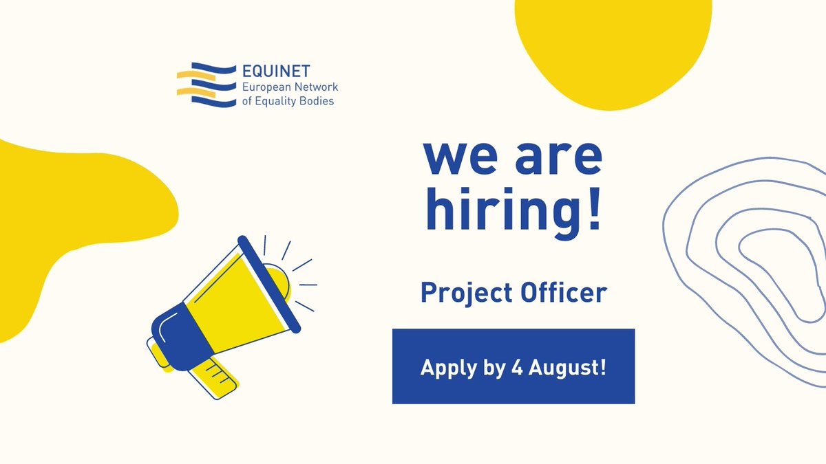 📣 Join our team!

Are you personally committed to #Equality?
Do you have strong organisational &amp; project management skills?

We are looking for you!

✍️ Apply now to become our Project Officer: equineteurope.org/apply-now-for-…
🗓️Deadline: 4 August

#JobOpportunity