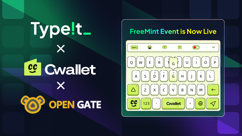 🪐OpenGate x Typeit x Cwallet 
<a href="/OpenGateNFT/">Jaloliddin Matsaidov</a>  <a href="/typeit_/">TypeIt (Type2earn -- First-Mining open)</a> @cctip_com 
🥳Partnership Massive Giveaway

🏆 Prize Pool «» 500 $VFNS+TypeIt #Freemint NFTs
🧡 10 WINNERS

Complete tasks👇
 s.giveaway.com/10k0cfg
<a href="/Giveaway_HQ/">Giveaway.com</a> rewards pWruXGuox4Q

😚Wish you luck guys!!

#Giveaway