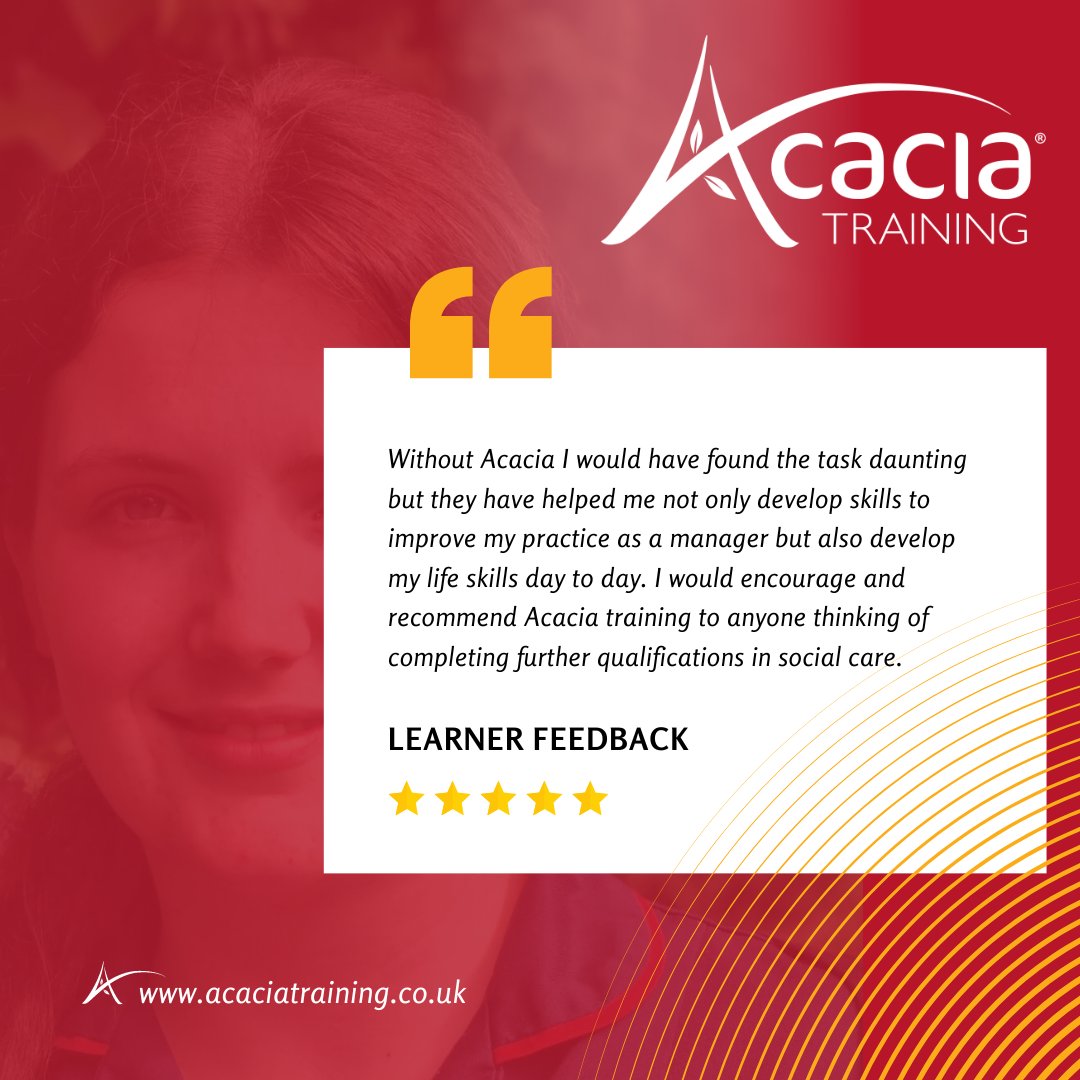 🌟 We love hearing from our learners! 🌟

 At Acacia Training, we're committed to providing exceptional learning experiences and empowering our learners to make a positive impact in their careers.

🌐acaciatraining.co.uk
📩sales@acaciatraining.co.uk

#learnerfeedback