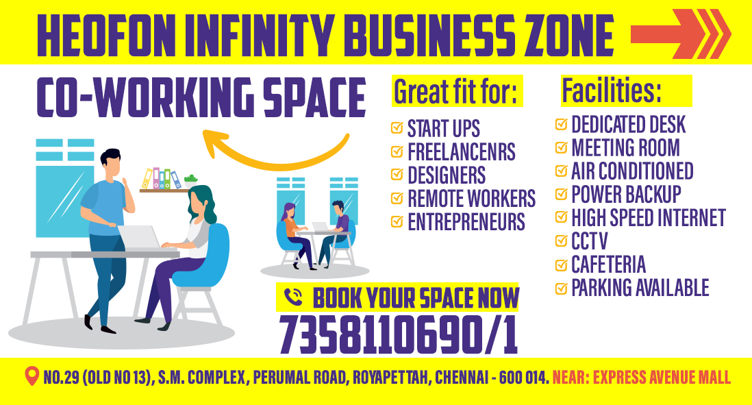 Fully furnished office space rent in Chennai. 
#coworkingspace #coworking #coworkinglife #officespace #Rent #rentofficespace #nearoffice #tamilnewyear2023 #friday #weekend #hibz #heofon #infinity #business #Zone #businesscentre #workingspace #furniture #chairs #software