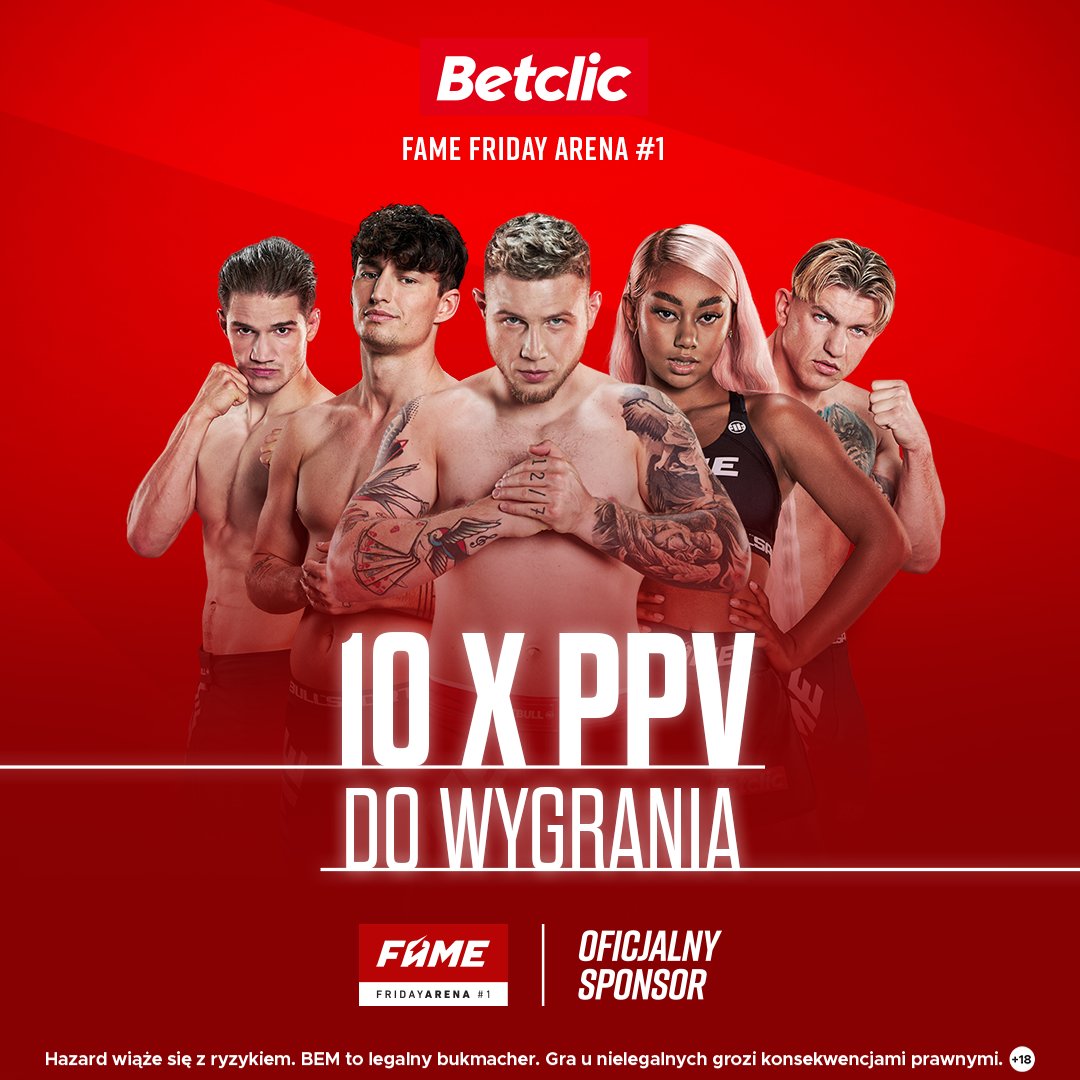 BetclicPolska's tweet image. 👊 𝗞𝗢𝗡𝗞𝗨𝗥𝗦 👊

🎁 10x PPV na FAME Friday Arena #1

Zasady: 
🔎 obserwuj @BetclicPolska
 🔄 retweet
✍️ napisz, jaką walkę chciałbyś zobaczyć na FAME 19 i dlaczego + dodaj #KonkursBetclic

⚠️ Zabawa trwa do 19.07, g. 23:59.