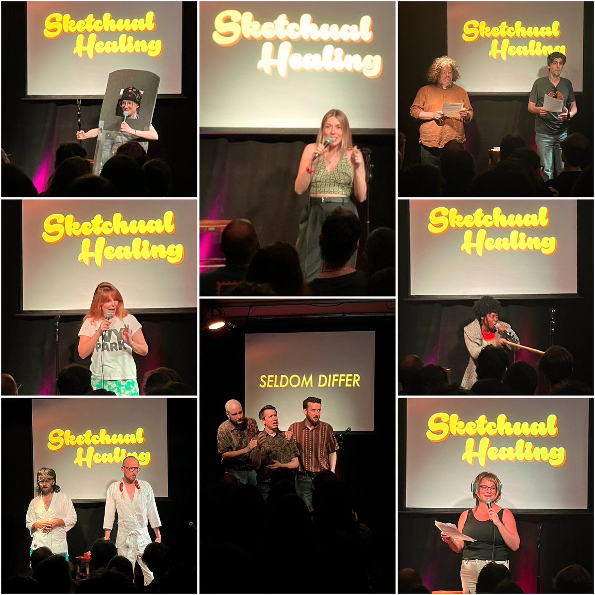 Another wonderful Sketchual Healing at @billmurraypub last night with @LouTaylorTrash @SeldomDiffer @SuziePreece Susan Harrison @irresponsabelle @Steppandads @H_A_Blackwell @andyfieldhello and Kieran! Back on September 4th for more fun! 😍