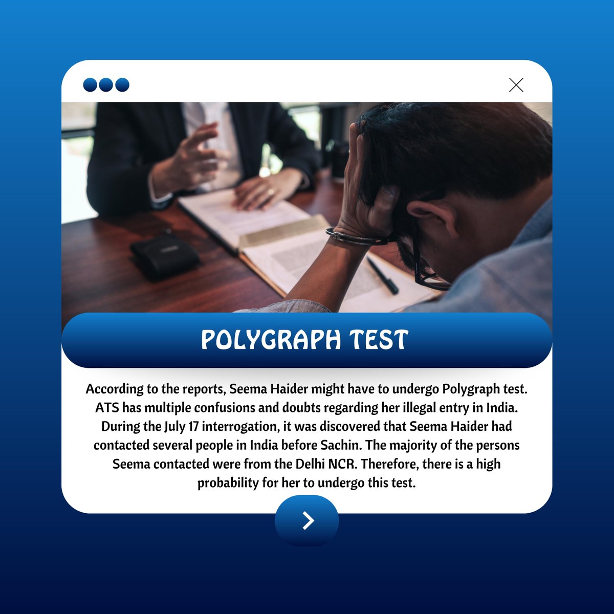 serenitymindspc's tweet image. Seema Haider’s Lie Detector and Polygraph Test may be done today
.
.
.
#seemahaider #polygraph #test #pubg #india ##love #narcotest #narcoanalysis #macrotest #crime #pulse #bloodpressure #breathingrate #sweat
