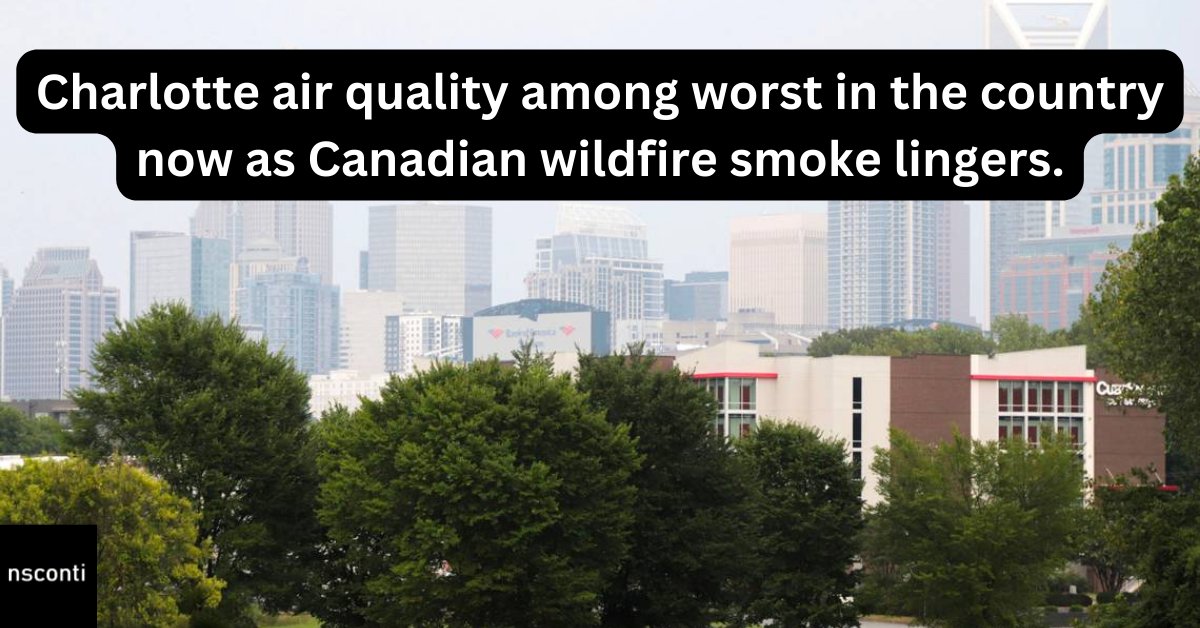 '😷 Charlotte's air quality among the worst in the country as Canadian wildfire smoke lingers. 🌬️ #AirQuality #WildfireSmoke #HealthAlert #ClimateChange #StayIndoors #ProtectYourLungs'

nsconti.com/charlotte-air-…