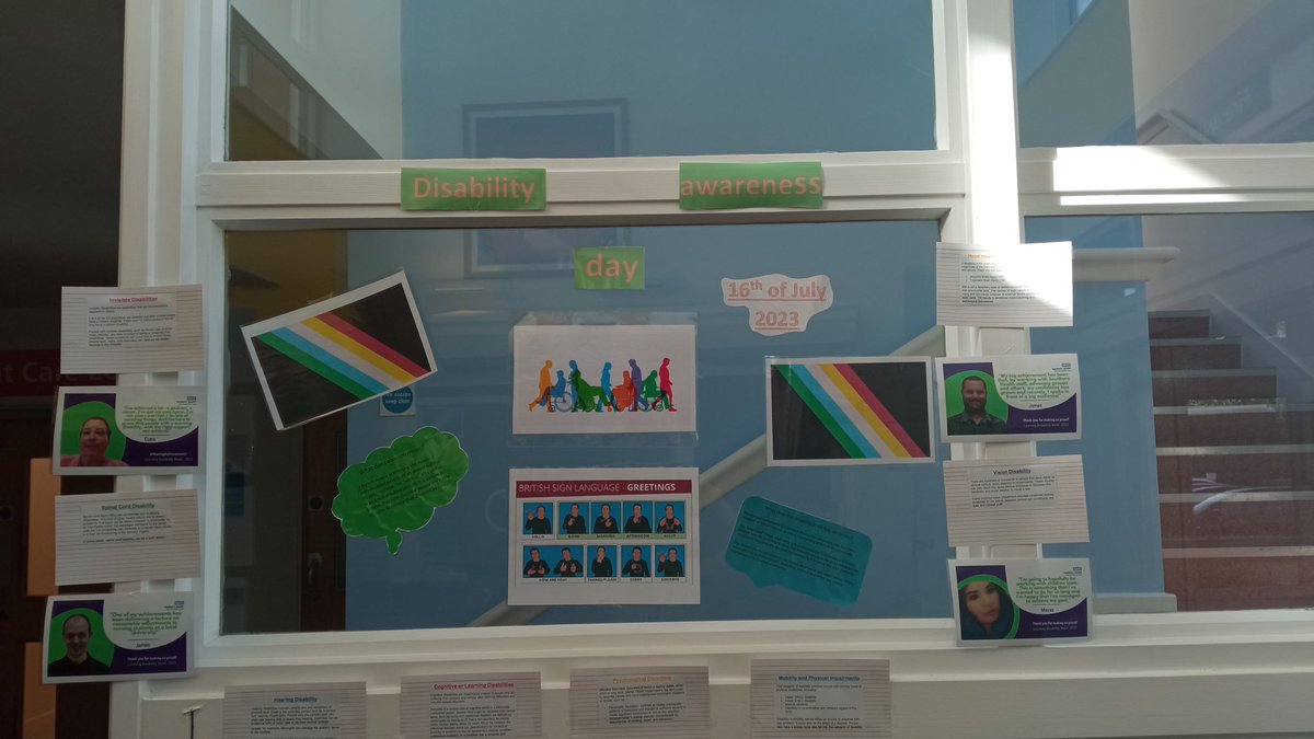 Spreading awareness and information on disability awareness day at Elmleigh with a display in reception ☺️@Southern_NHSFT #disabilityawareness #DisabilityInclusion