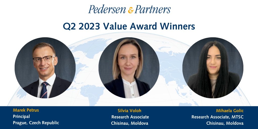 “On behalf of the entire firm, I’d like to extend our congratulations to the recipients of the Q2 2023 Values Bonus Awards: Marek Petrus, Silvia Voloh, and Mihaela Golic.” Gary Williams, CEO.