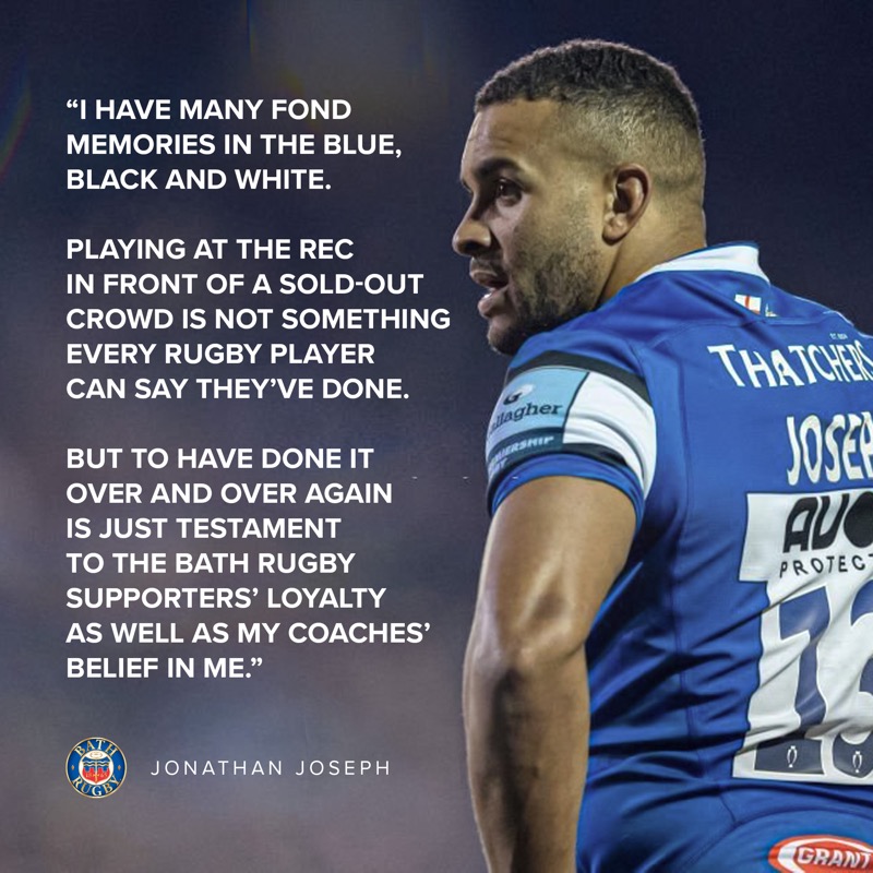 BathRugby's tweet photo. A few words from @jonathanjoseph0 himself 💙 https://t.co/5n7NOLQnwe