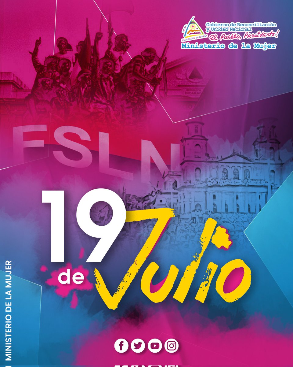 Aquí Nicaragua Libre! 

Otro aniversario más de nuestra Revolución, otro aniversario más de vivir en Paz, en Equidad, en Alegría, en Amor ❤️🖤

#4419SiempreVictoriosos 
#4419VivaLaRevolucion