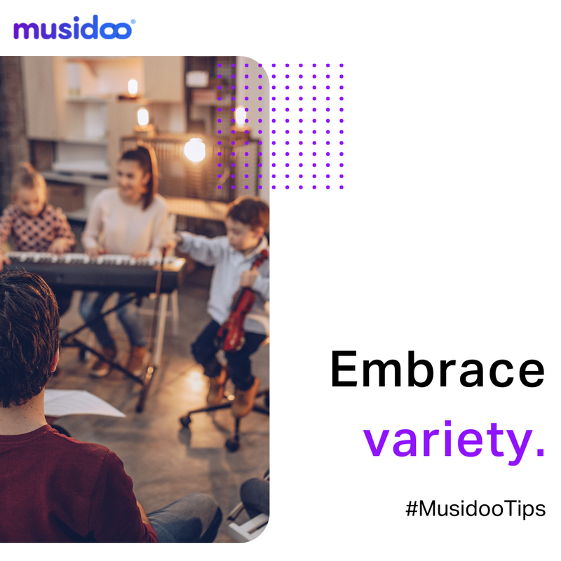 c_musidoo's tweet image. Explore different genres, styles, and techniques to expand your skills and ignite your creativity. Let the beauty of diversity shape your unique musical voice. 🎹

Start dooing the music with us: 
🤗 musidoo.com/en

#Musidoo #LiveOnline #MusicLearningTips