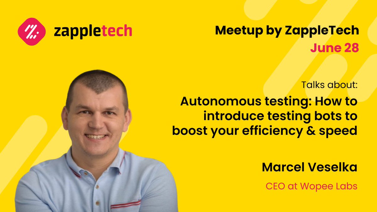 zappletech's tweet photo. 🎉 We're thrilled to share the success of our recent webinar on Autonomous Testing featuring Marcel Veselka, which took place on June 28th!
🔗 https://t.co/7QY1luEqof
#AutonomousTesting #WebinarSuccess #SoftwareTesting #Innovation #QualityAssurance #StayInformed #LinkedInTech https://t.co/R9oSy5sFYv